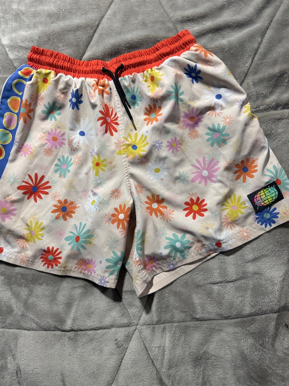Slunks Colorful Daisy Print Swim Shorts - Multicolor
